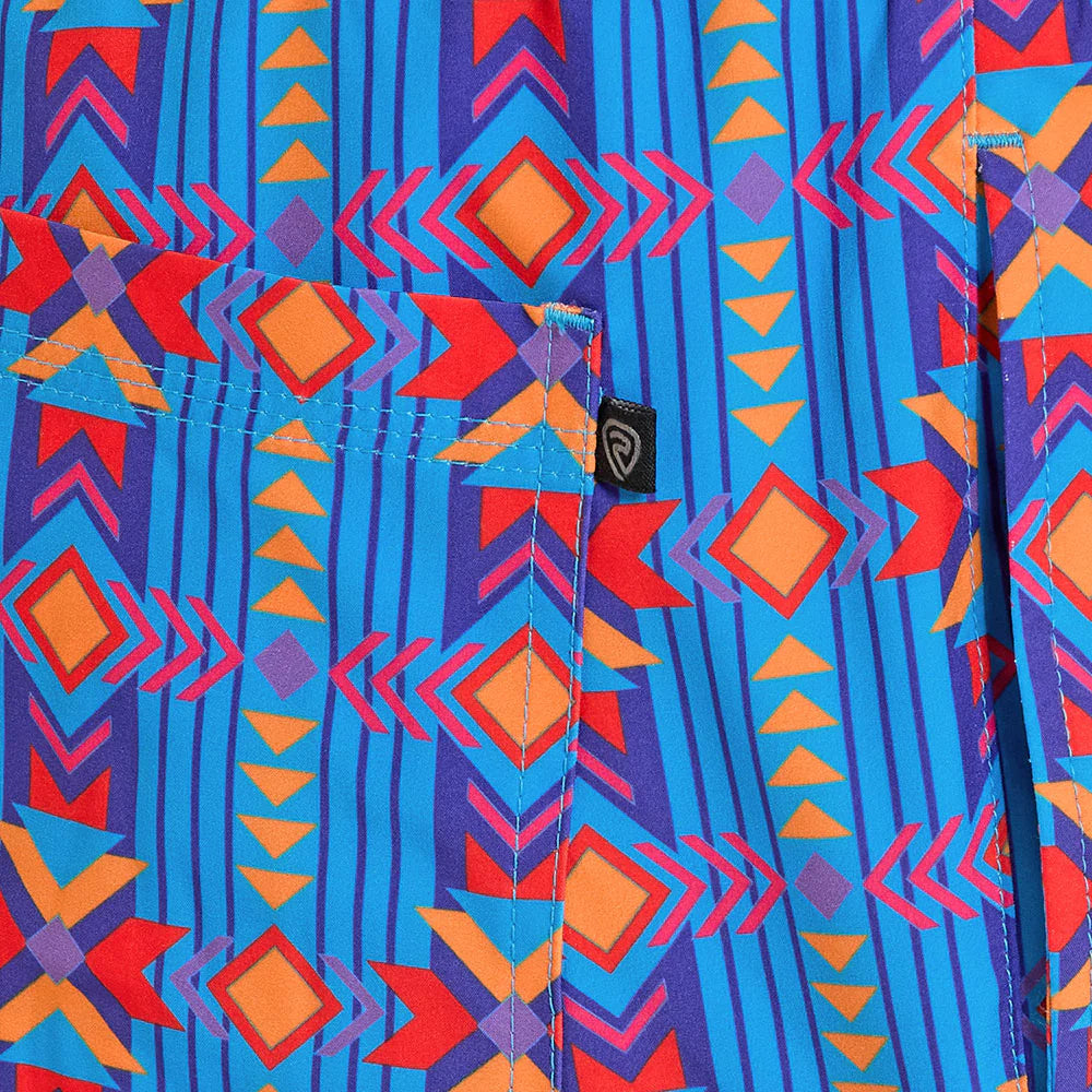 Rock & Roll Men's Sapphire Southwestern Swim Trunks