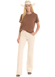 ROCK & ROLL WOMEN'S BOOT STITCH MAHOGANY T-SHIRT