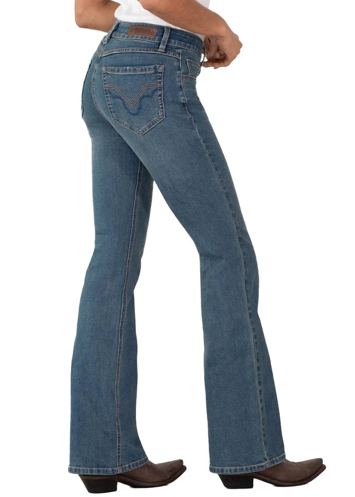 ROCK AND ROLL SCULPTED MID RISE BOOTCUT JEANS