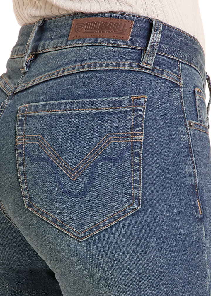 ROCK AND ROLL SCULPTED MID RISE BOOTCUT JEANS