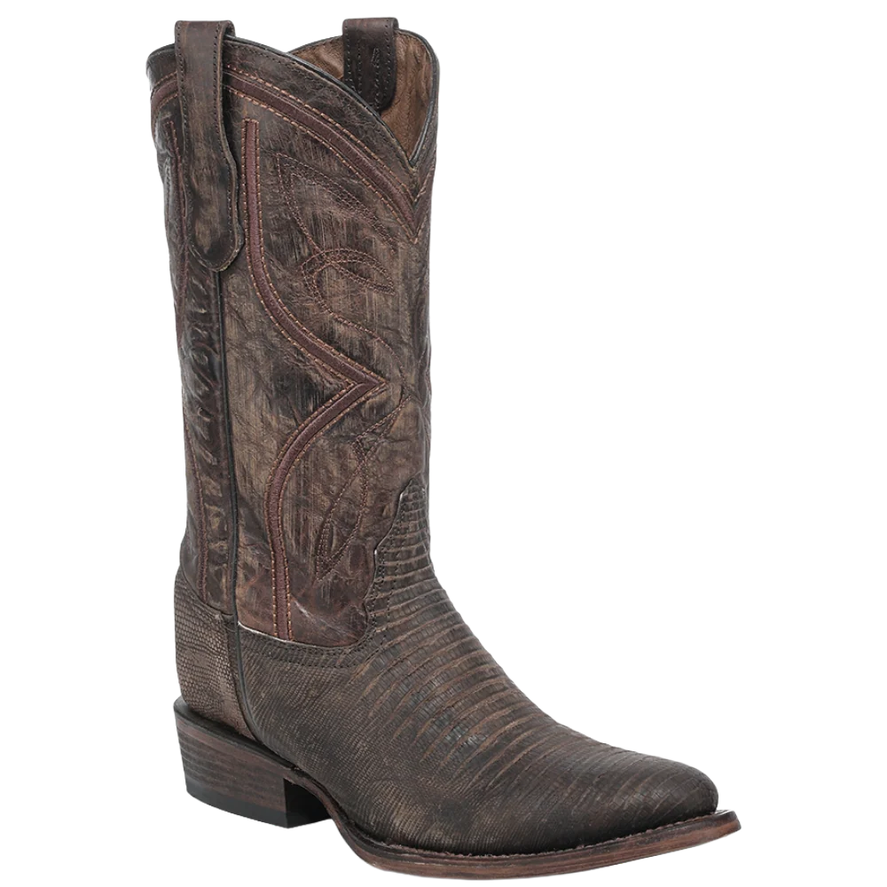 Corral Men's Tobacco Lizard Teju Embroidery Western Boot