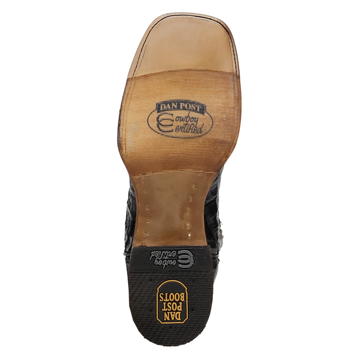 DAN POST MEN'S BLACK/YELLOW CAIMAN MARSH BOOTS