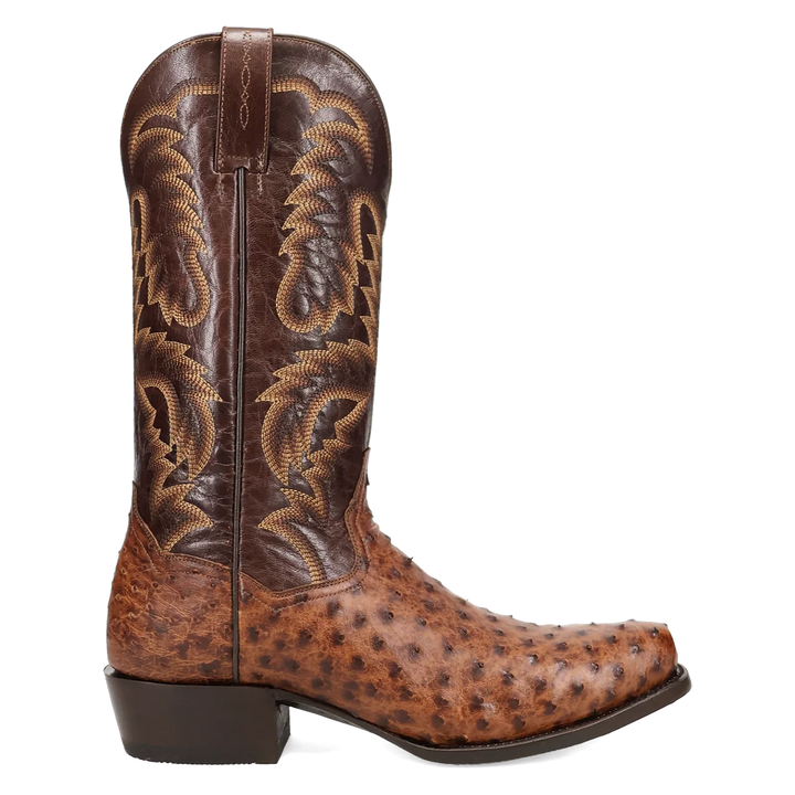 DAN POST MEN'S BRASS MARCO FULL QUILL OSTRICH BOOT