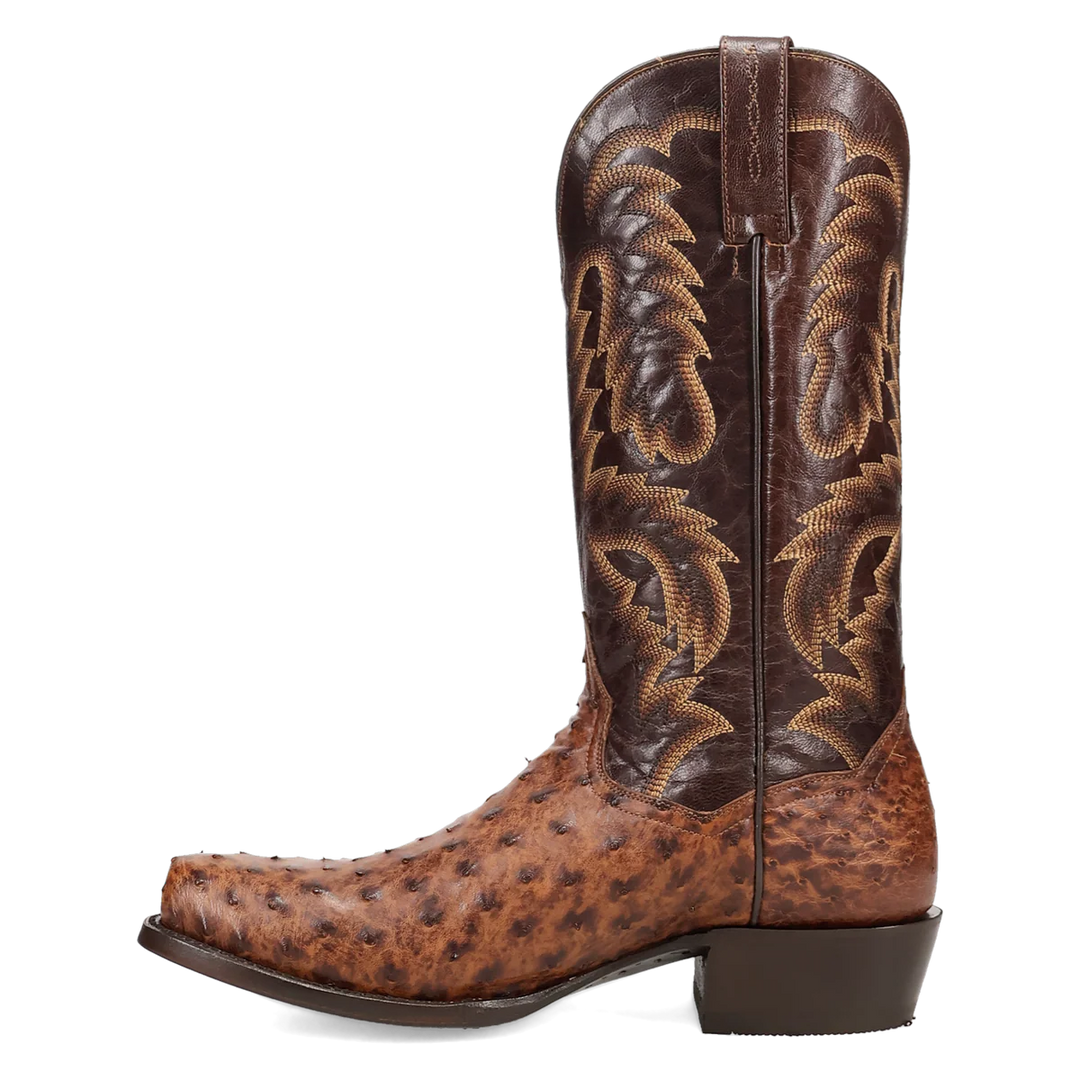 DAN POST MEN'S BRASS MARCO FULL QUILL OSTRICH BOOT