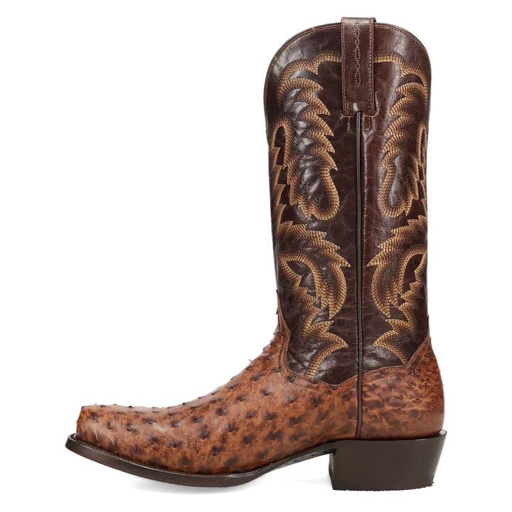 DAN POST MEN'S BRASS MARCO FULL QUILL OSTRICH BOOT