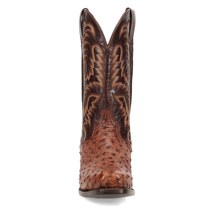 DAN POST MEN'S BRASS MARCO FULL QUILL OSTRICH BOOT