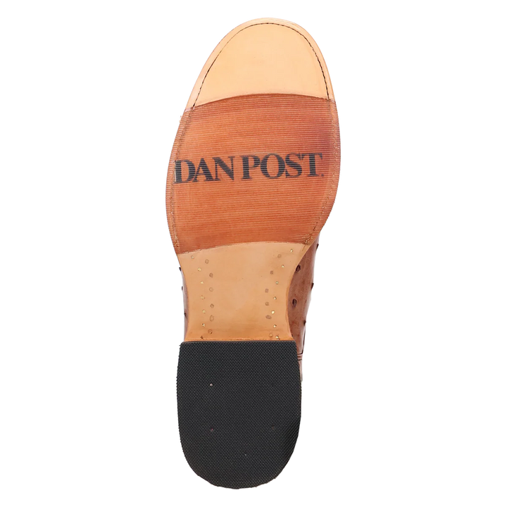 DAN POST MEN'S TOBACCO FULL QUILL OSTRICH ARDOR ROUND TOE BOOT