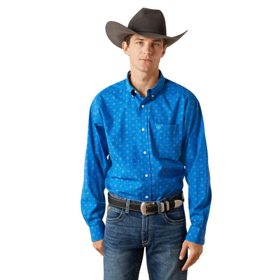 Ariat Men's Carter Long Sleeve Blue Shirt