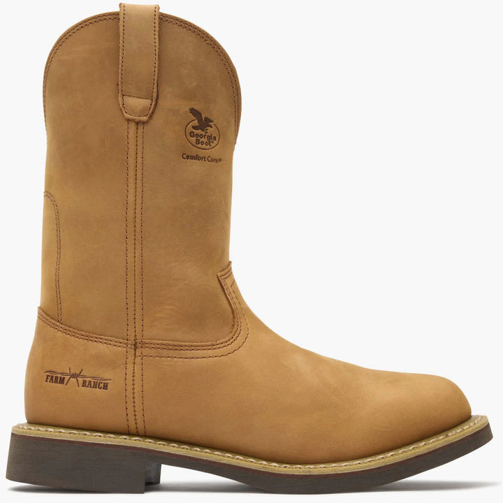 GEORGIA BOOT MENS CARBO-TEC WELLINGTON PULL-ON WORK BOOT
