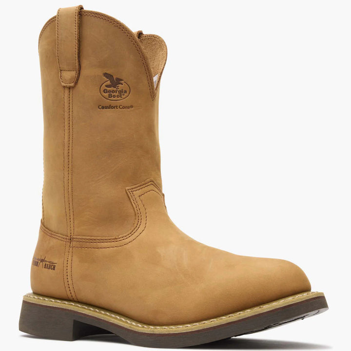 GEORGIA BOOT MENS CARBO-TEC WELLINGTON PULL-ON WORK BOOT