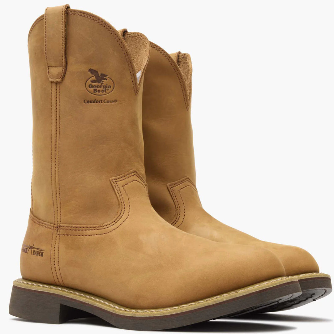 GEORGIA BOOT MENS CARBO-TEC WELLINGTON PULL-ON WORK BOOT