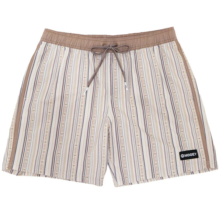HOOEY MEN'S "BREAKER" BOARD/SWIM CREAM/STRIPE SHORT