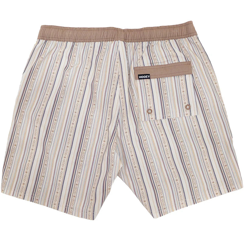 HOOEY MEN'S "BREAKER" BOARD/SWIM CREAM/STRIPE SHORT