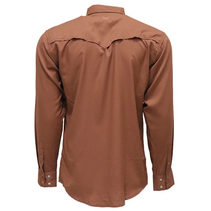 HOOEY MEN'S "SOL" BROWNOUT LONG SLEEVE PEARL SNAP SHIRT