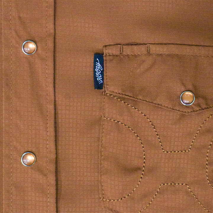 HOOEY MEN'S "SOL" BROWNOUT LONG SLEEVE PEARL SNAP SHIRT