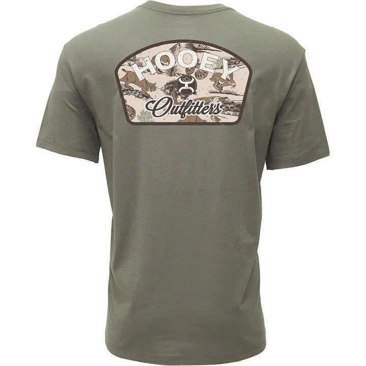 HOOEY MEN'S OUTFITTER OLIVE GREEN T SHIRT