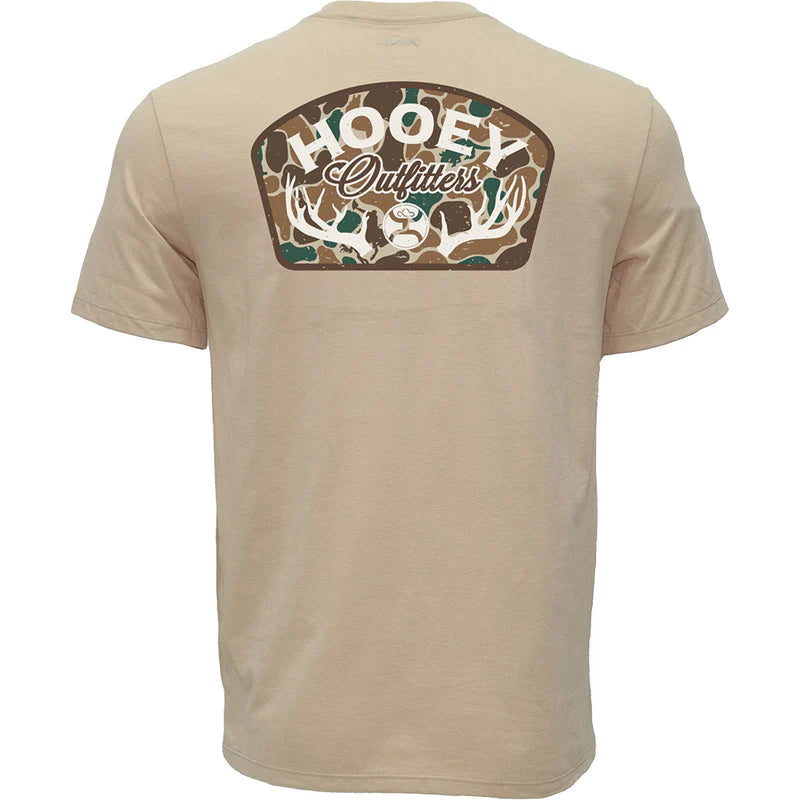 HOOEY MEN'S"OUTFITTERS" TAN T-SHIRT