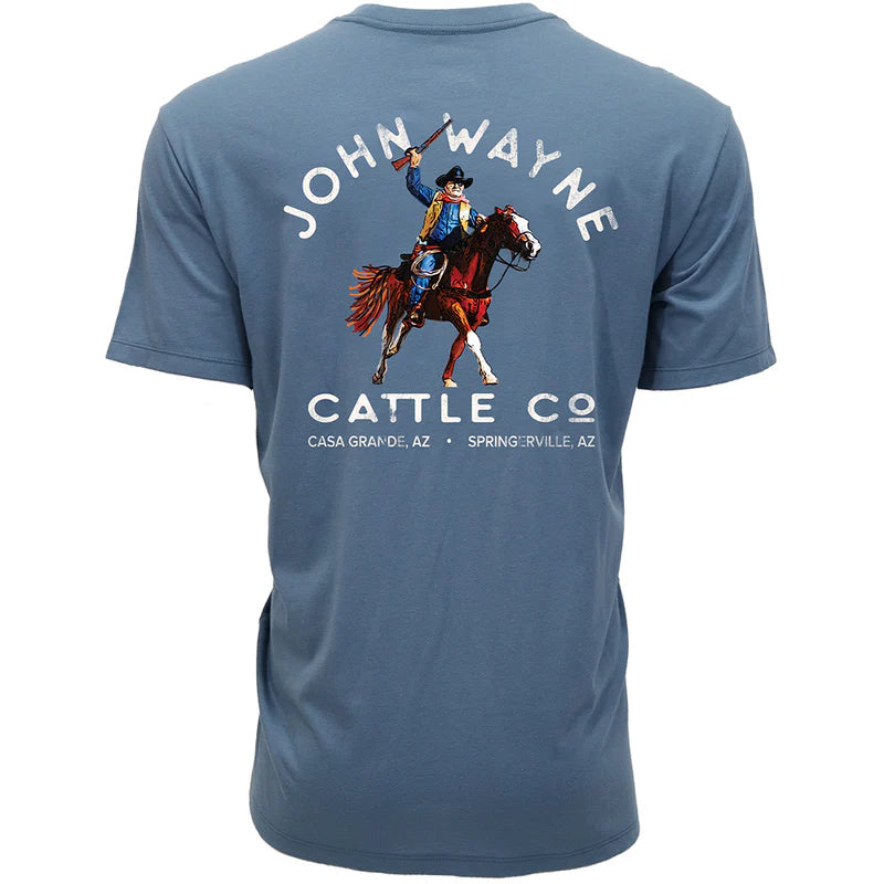 HOOEY MEN'S "JOHN WAYNE" DARK DENIM POCKET T-SHIRT