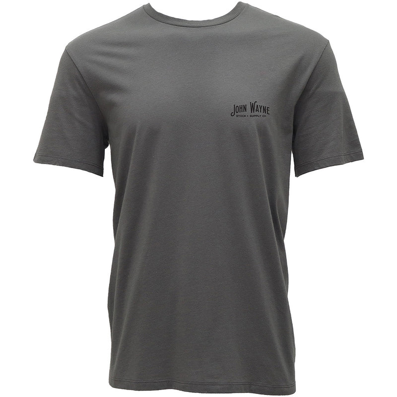 HOOEY MEN'S" JOHN WAYNE" DARK GREY POCKET T-SHIRT