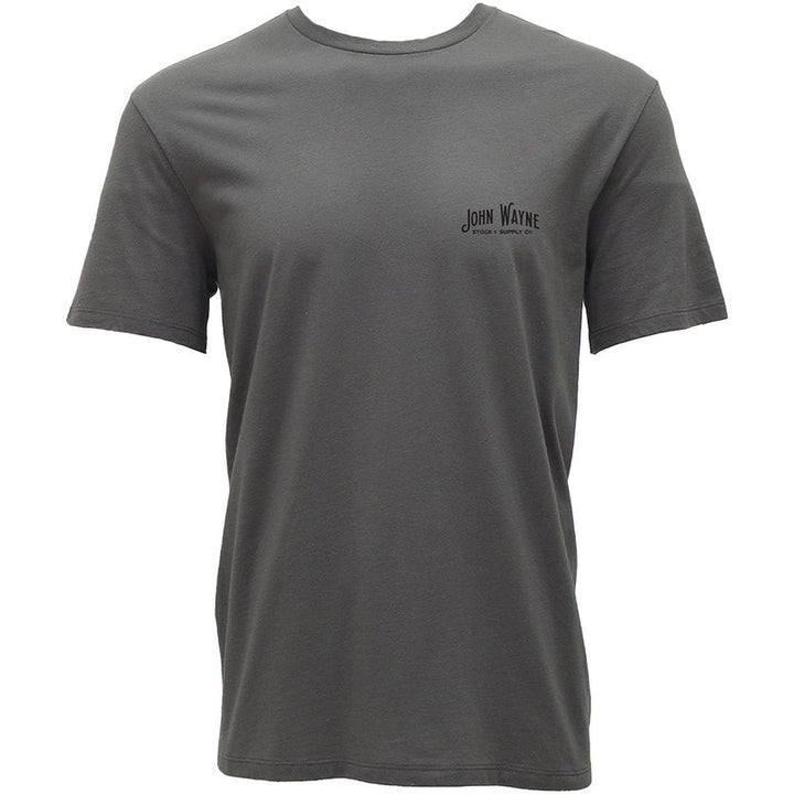 HOOEY MEN'S" JOHN WAYNE" DARK GREY POCKET T-SHIRT