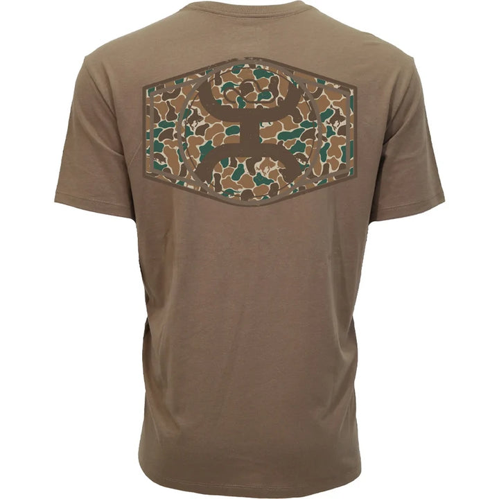 Hooey MENS Ollie Brown /Camo Outfitters Graphic T-shirt
