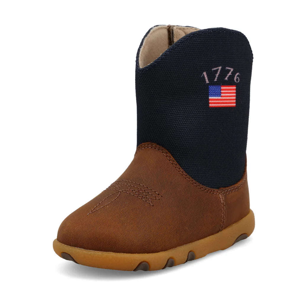 TWISTED X INFANT DRIVING MOC BOOT MOCHA & NAVY