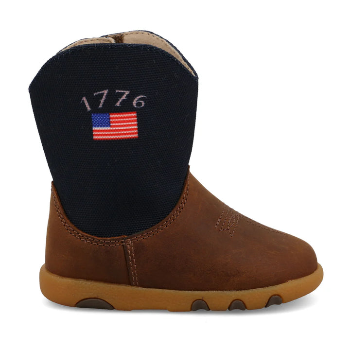 TWISTED X INFANT DRIVING MOC BOOT MOCHA & NAVY