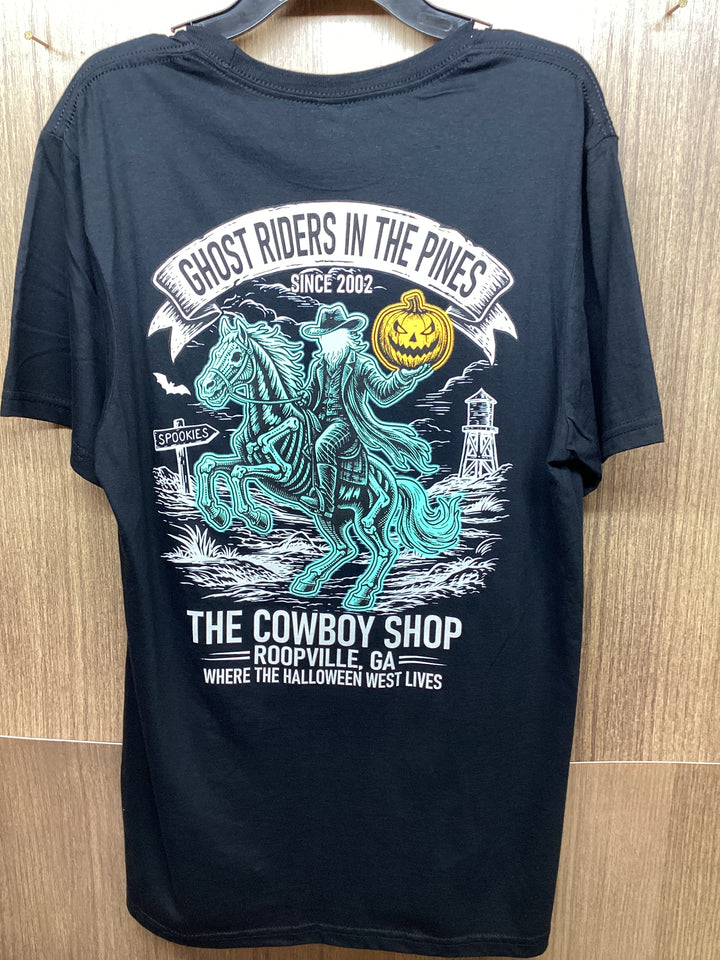 THE COWBOY SHOP BLACK GHOST IN THE PINES T-SHIRT