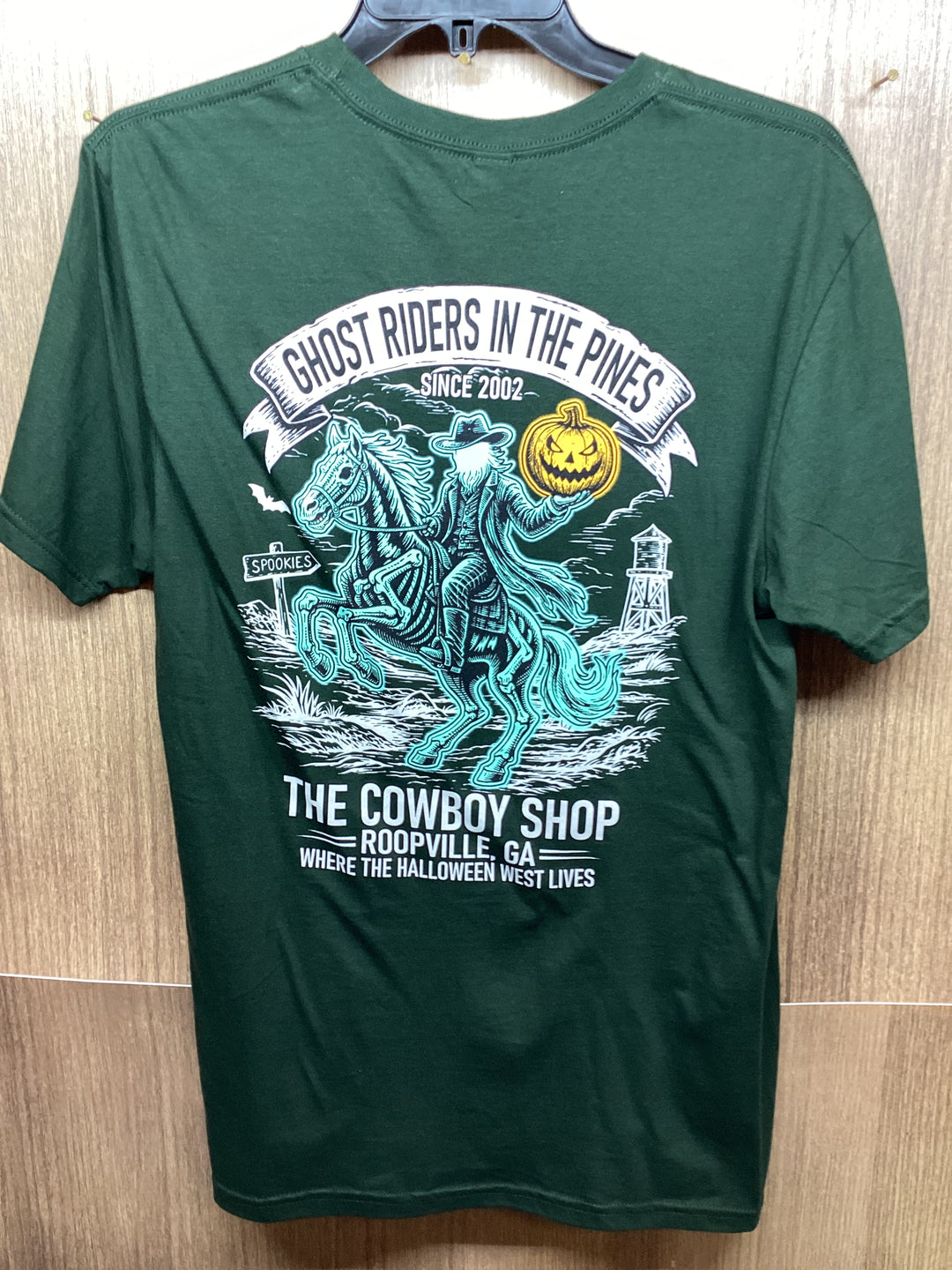 THE COWBOY SHOP FOREST GREEN GHOST RIDER IN SKY TSHIRT