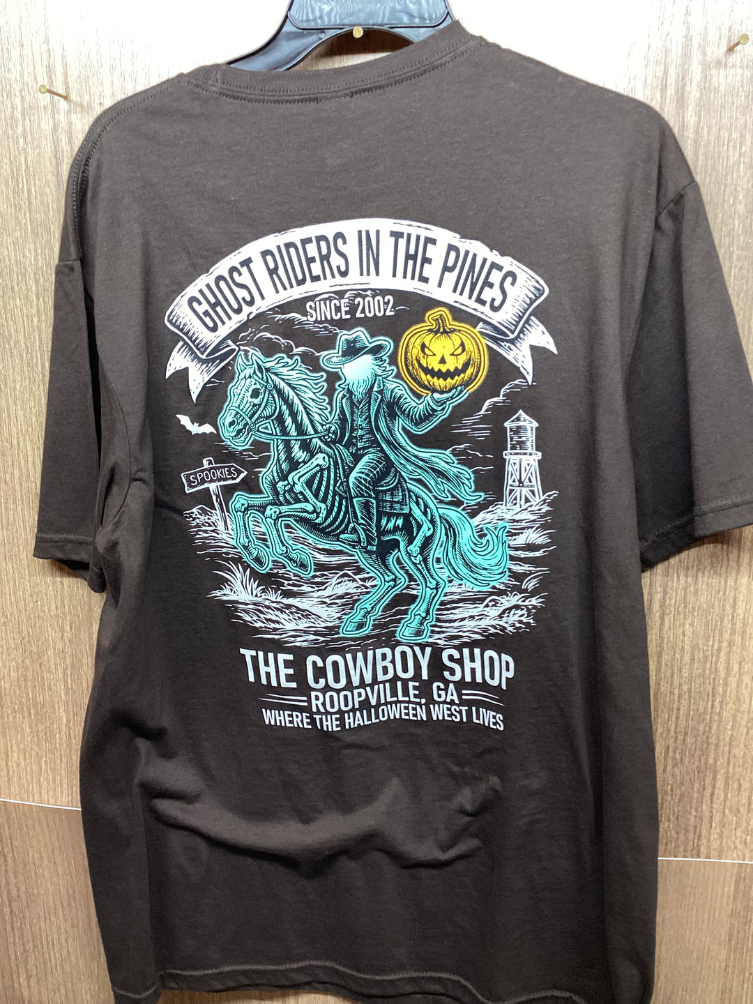 THE COWBOY SHOP GHOST RIDER IN THE SKY DARK CHOCOLATE T-SHIRT