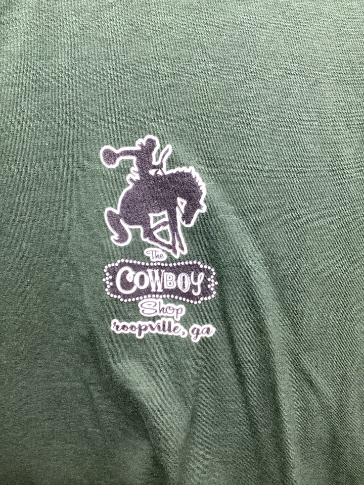 THE COWBOY SHOP FOREST GREEN GHOST RIDER IN SKY TSHIRT