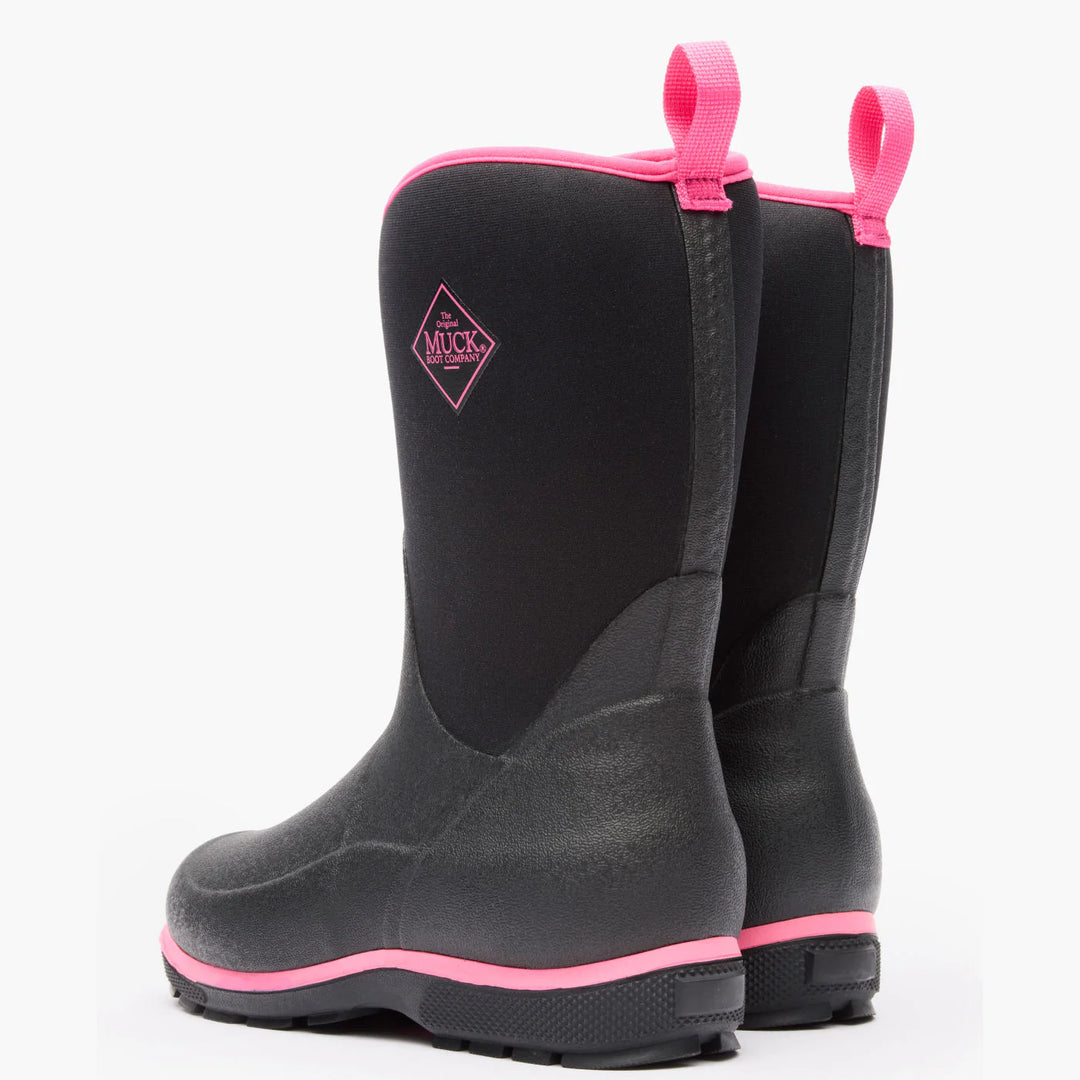 MUCK GIRLS PINK/BLACK ELEMENT BOOTS