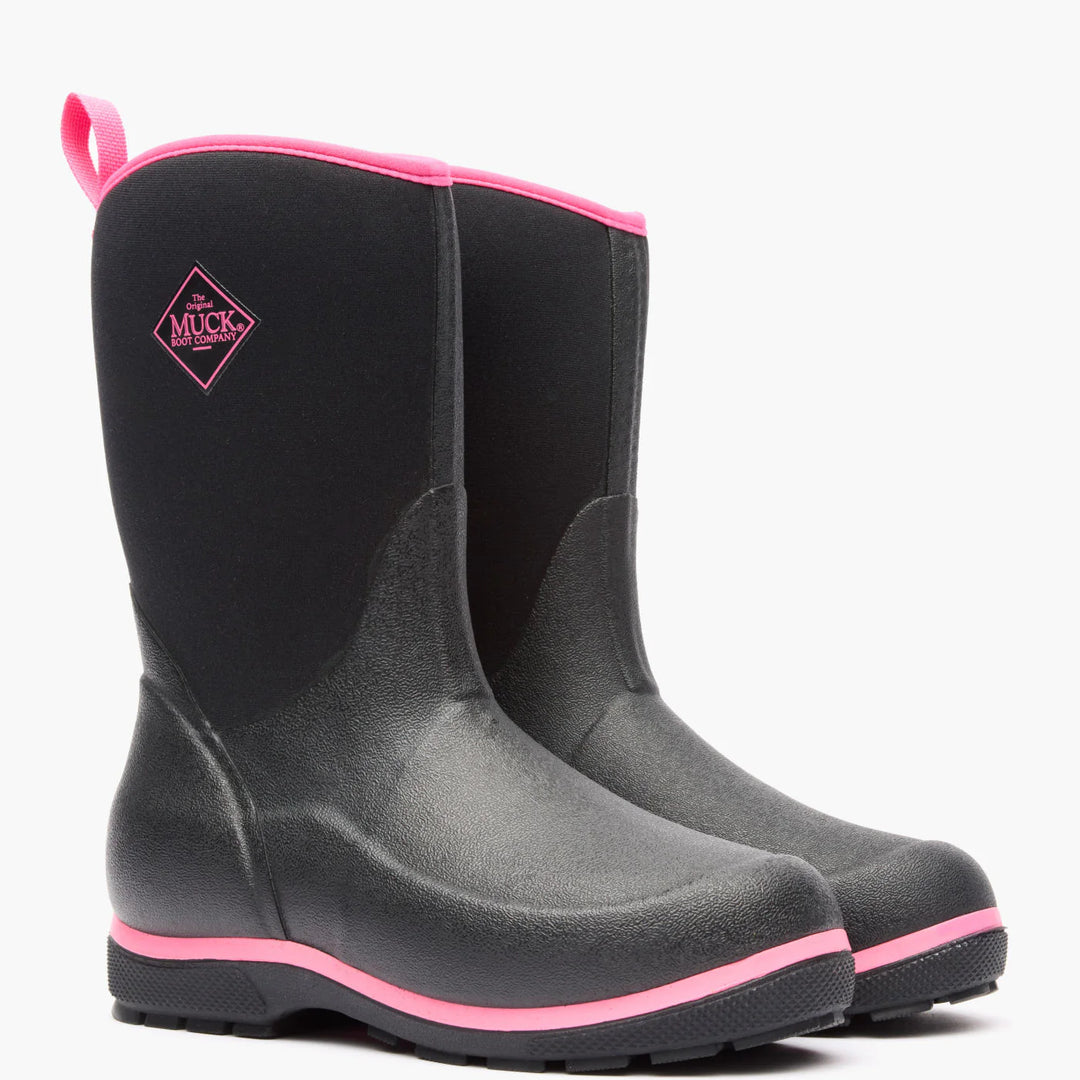 MUCK GIRLS PINK/BLACK ELEMENT BOOTS