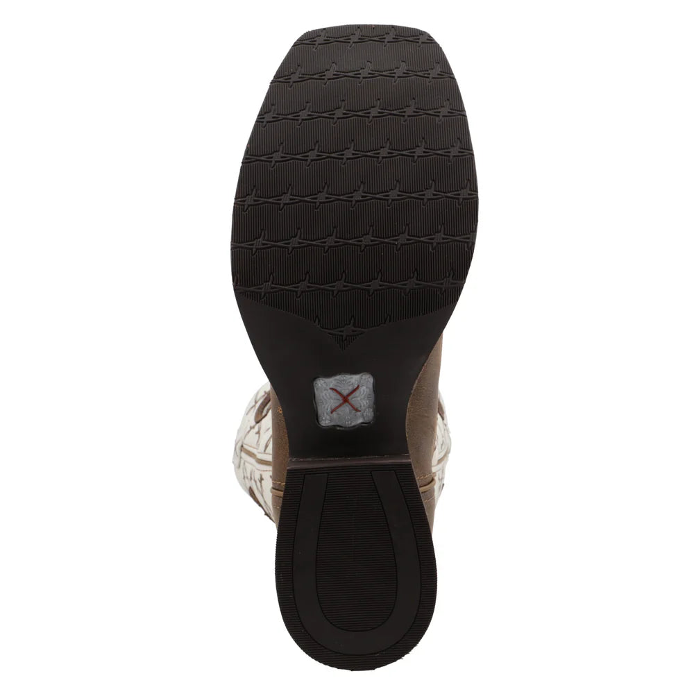 TWISTED X MEN'S 14" Ruff Stock Bomber & White Wide Square Toe Boot