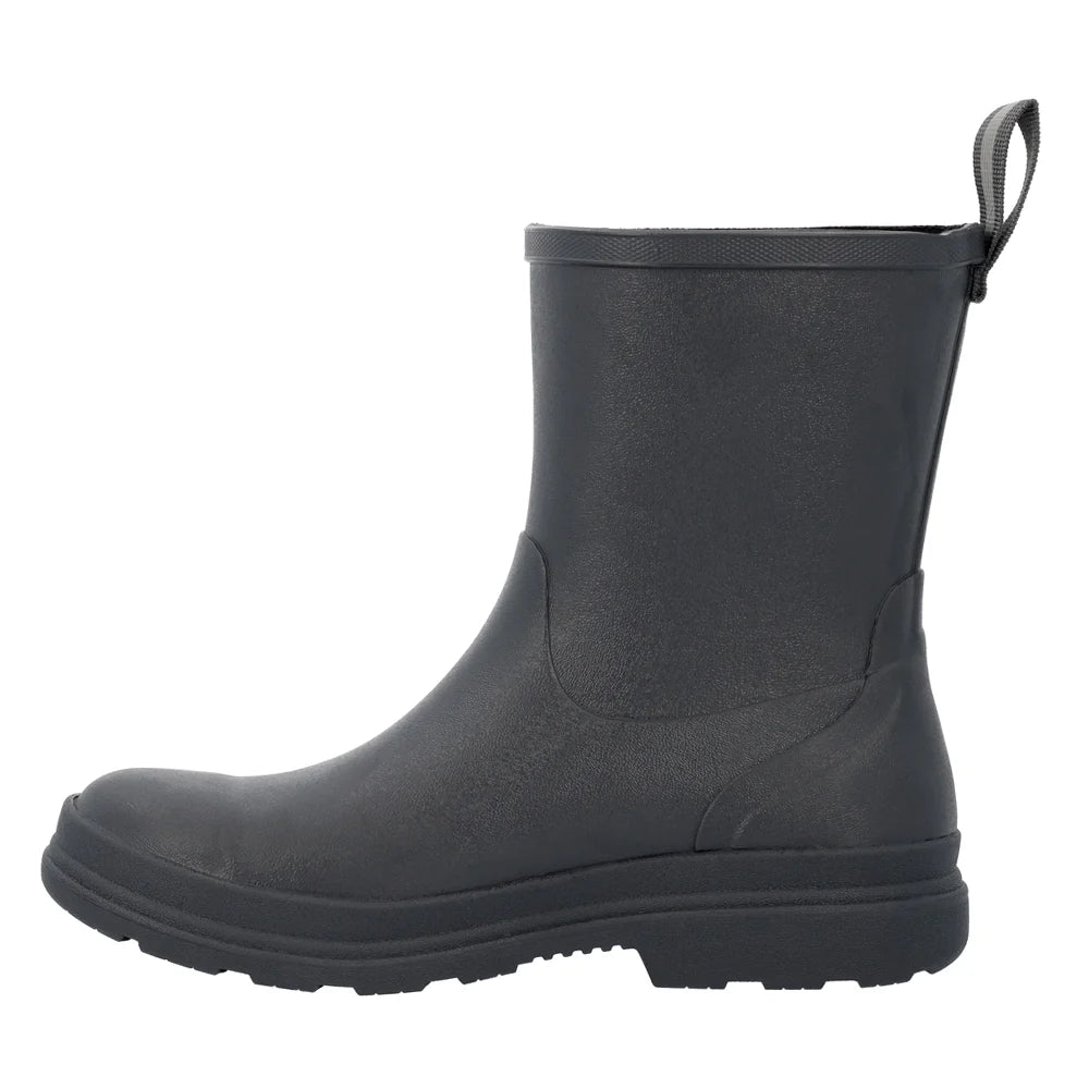 Muck Womens Rainscape 8 Inch Round Toe Black Rain Boots