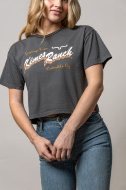 KIMES WOMENS LUCKY B GREETINGS PEPPER WESTERN GRAPHIC T-SHIRT