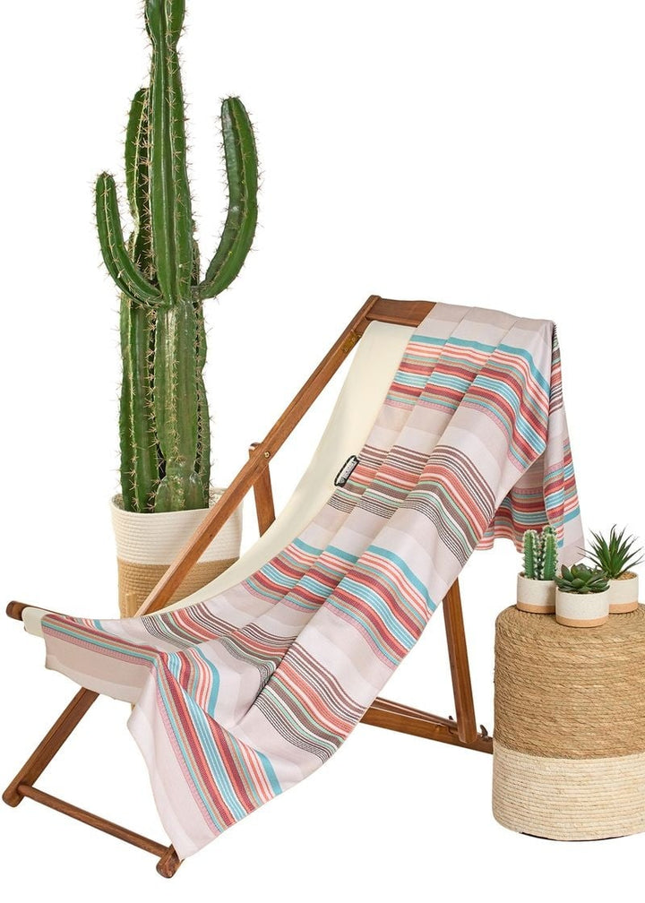ROCK & ROLL PERFORMANCE STRIPE MICROFIBER TURQ. RED, ORANGE TOWEL
