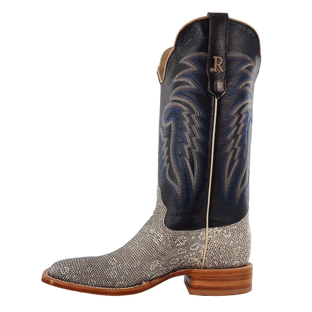 R. Watson Mens Natural Ring Lizard Western Boot