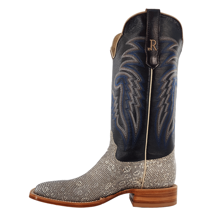 R. Watson Mens Natural Ring Lizard Western Boot