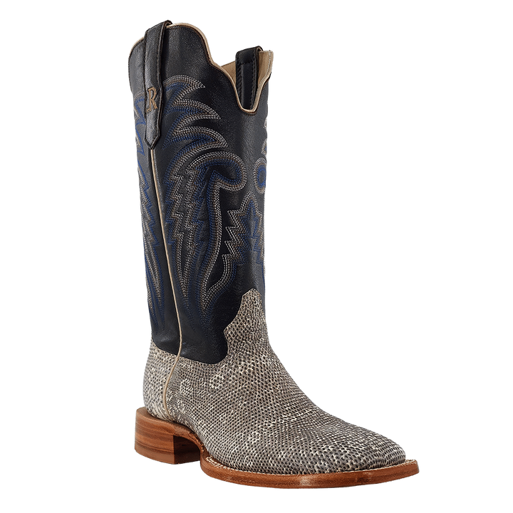 R. Watson Mens Natural Ring Lizard Western Boot