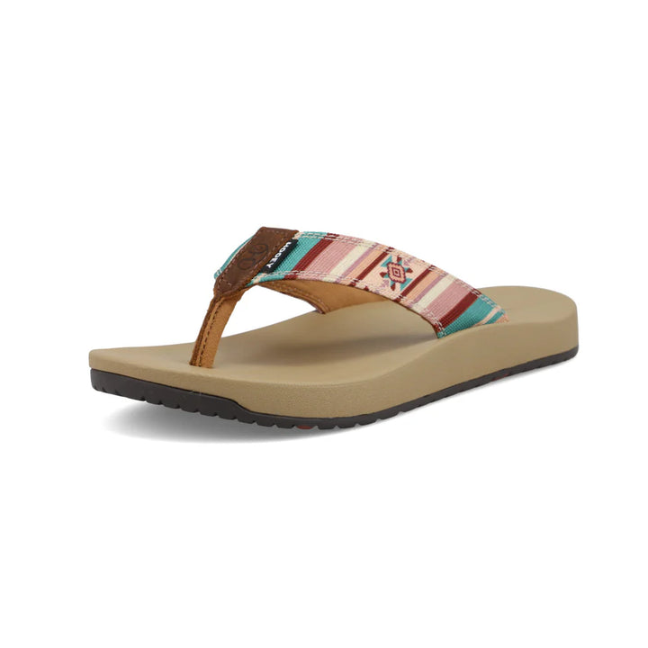 Hooey Women's Mauve Multi Flip Flops