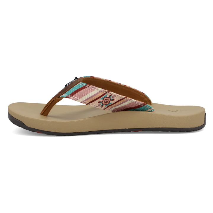 Hooey Women's Mauve Multi Flip Flops