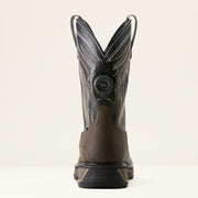 Back heel view of Ariat Big Rig BOA Men’s Work Boot with reinforced heel and pull-on loop.
