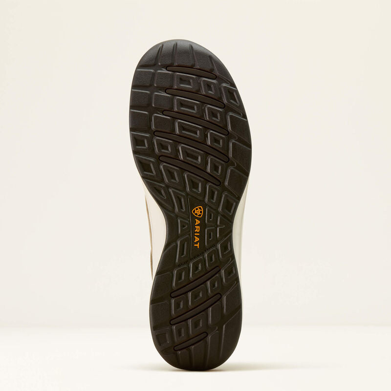 Outsole of ARIAT Buckeye Men’s Steel Toe Work Shoe featuring Duratread slip-resistant sole for superior traction.