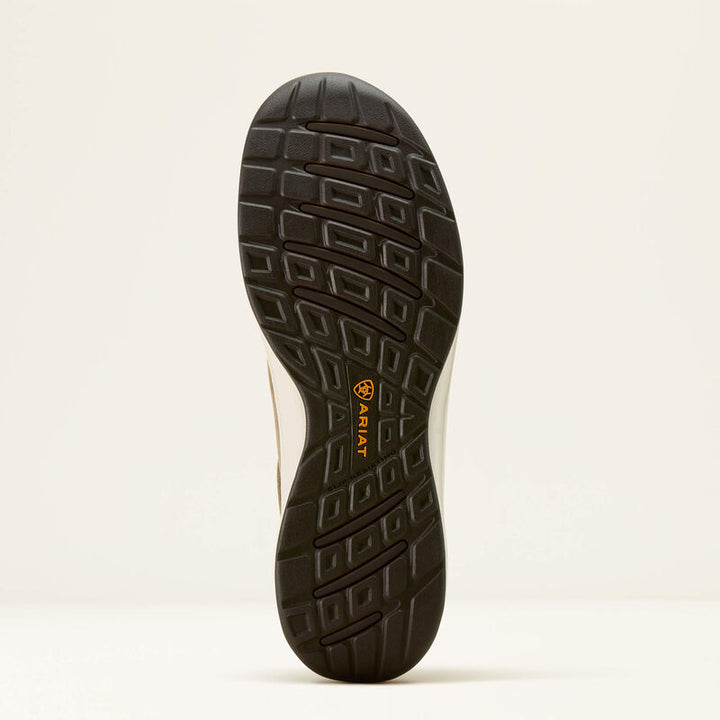 Outsole of ARIAT Buckeye Men’s Steel Toe Work Shoe featuring Duratread slip-resistant sole for superior traction.