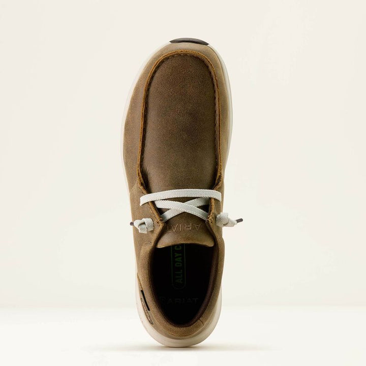 Top view of ARIAT Buckeye Steel Toe Men’s Work Shoe showing protective toe box and breathable lining.