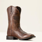 Angled view of Ariat Circuit Patriot Men's Cowboy Boot
