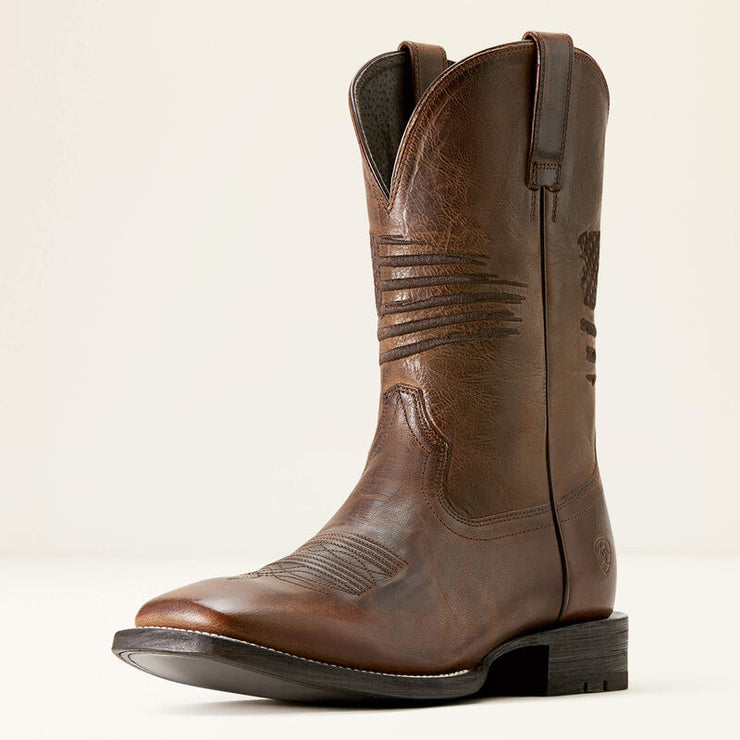 Front view of Ariat Circuit Patriot Men's Western Cowboy Boot