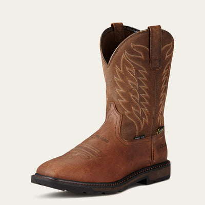 Front view of Ariat Groundbreaker Wide Square Toe MetGuard Men’s Steel Toe Work Boot