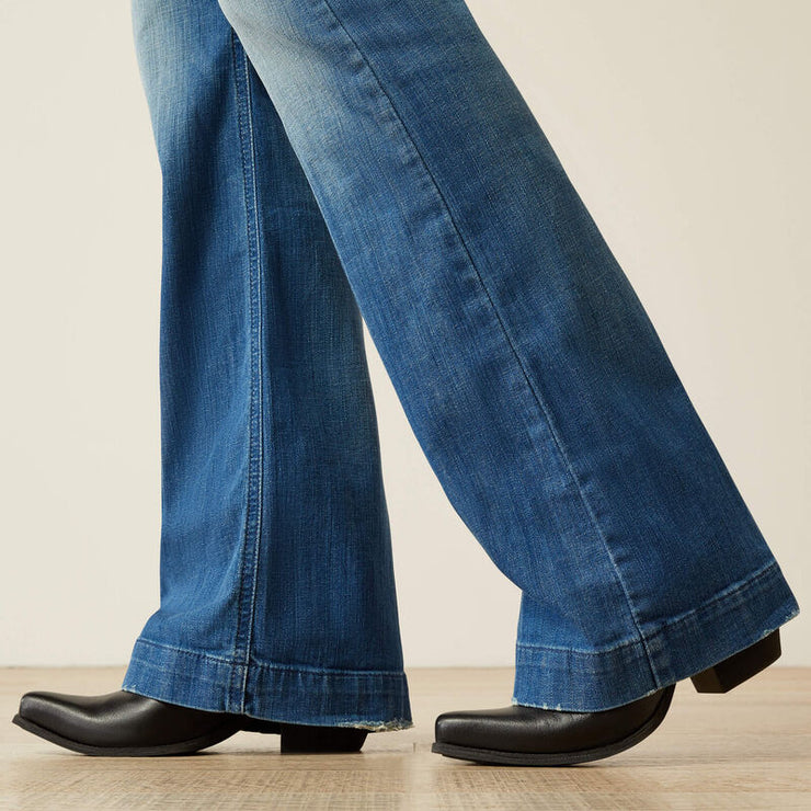 Elaina slim trouser jeans paired with cowgirl boots